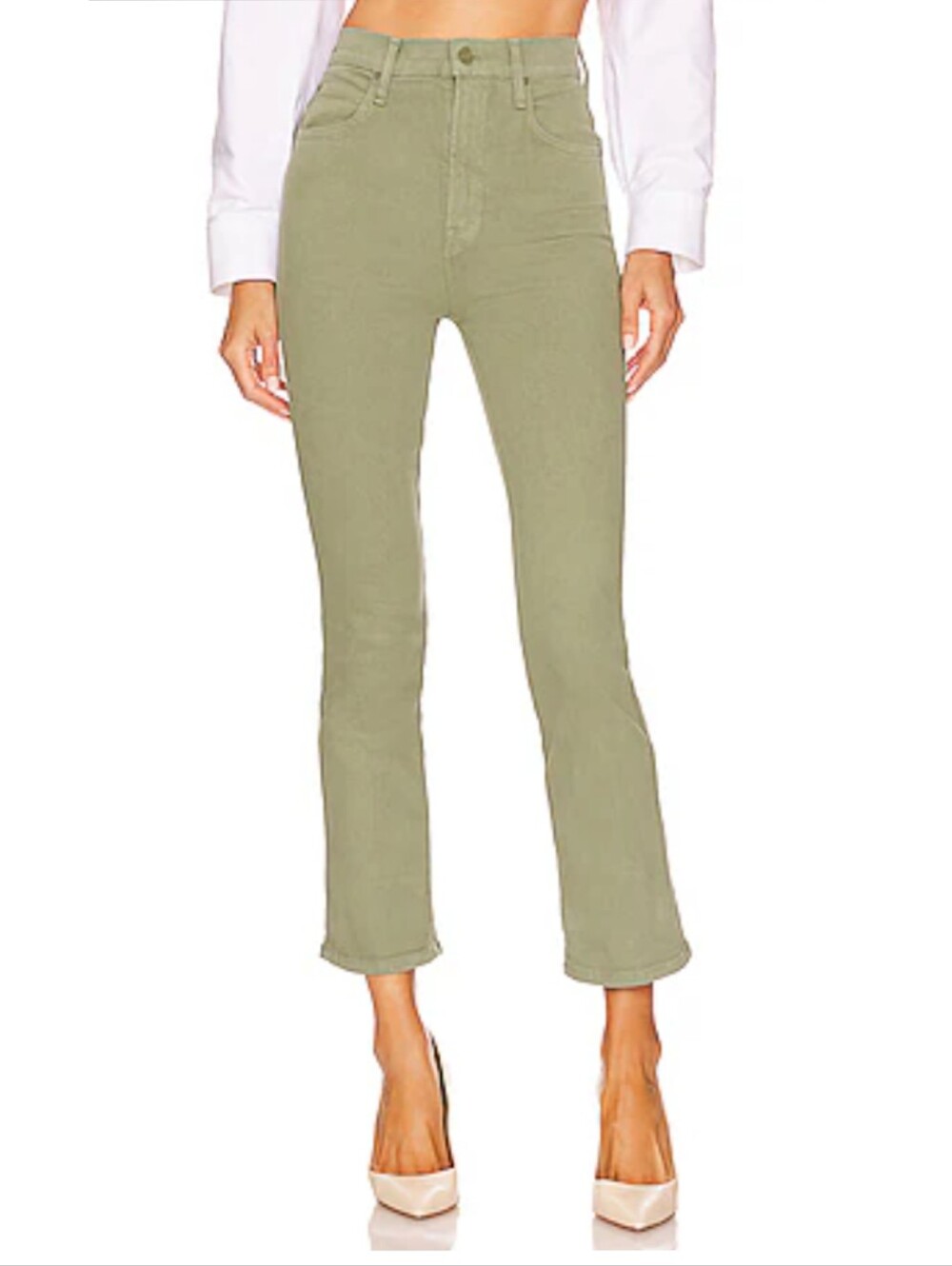 Mother High-Waisted Smokin Double Ankle Jean In Second Chance